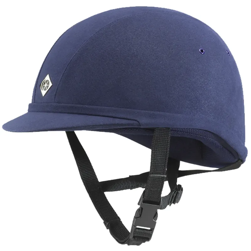 Charles Owen YR8 Junior Helmet ROUND in Plain Navy