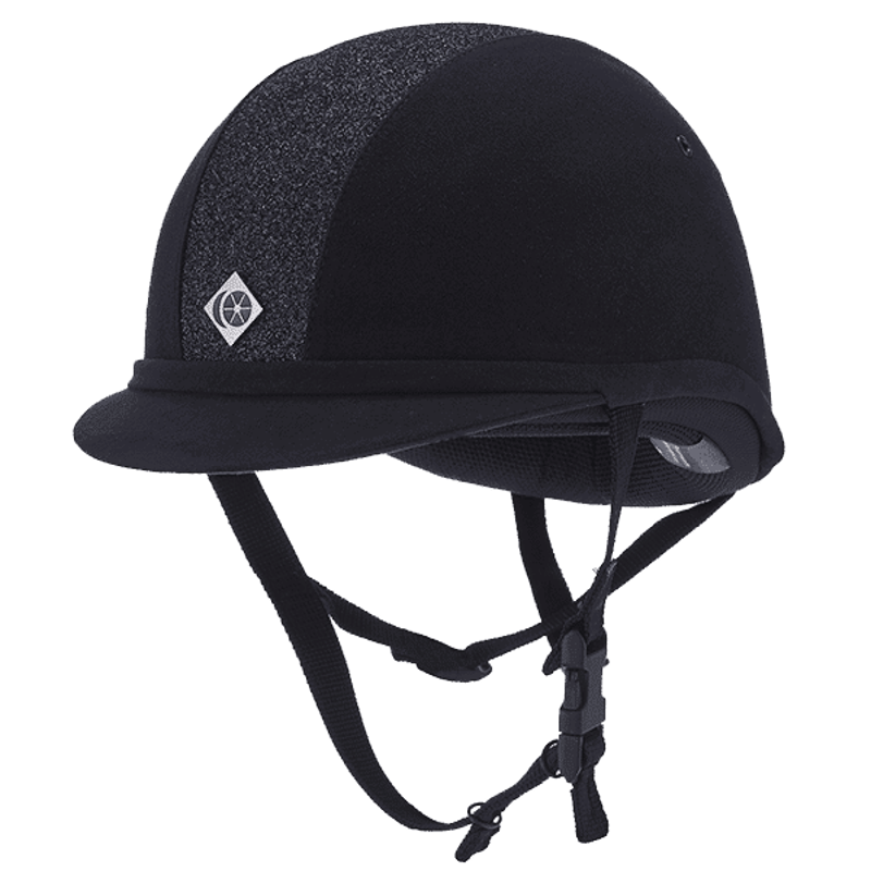 Charles Owen YR8 Riding Hat Sparkly in Navy
