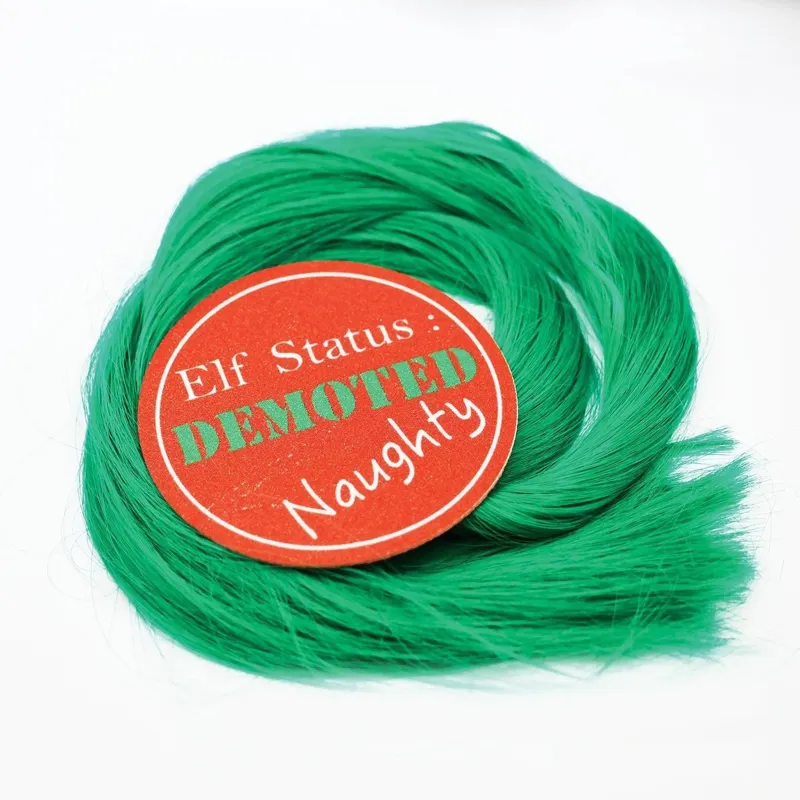 Equetech Cheeky Elf Festive Christmas Tail Tassel - Green