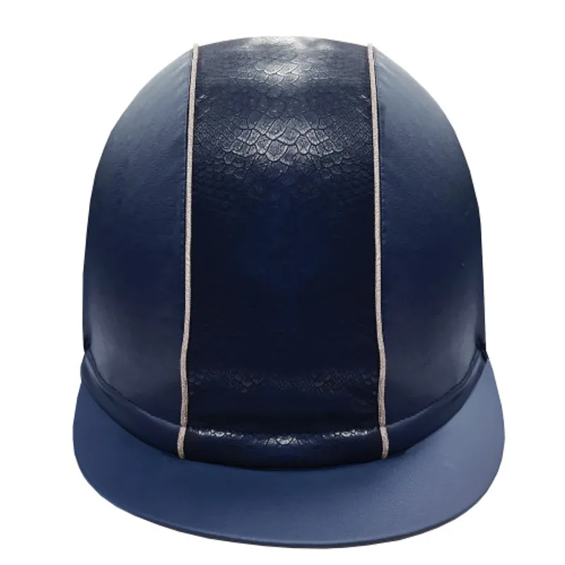 Equetech Competition Snakeskin Hat Silk in Navy and Silver