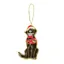 Equetech Chocolate Labrador Beaded Embroidered Christmas Tree Decoration