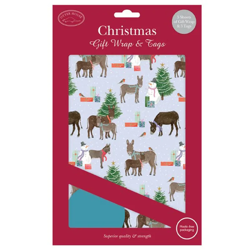 Christmas Donkey Wrapping Paper