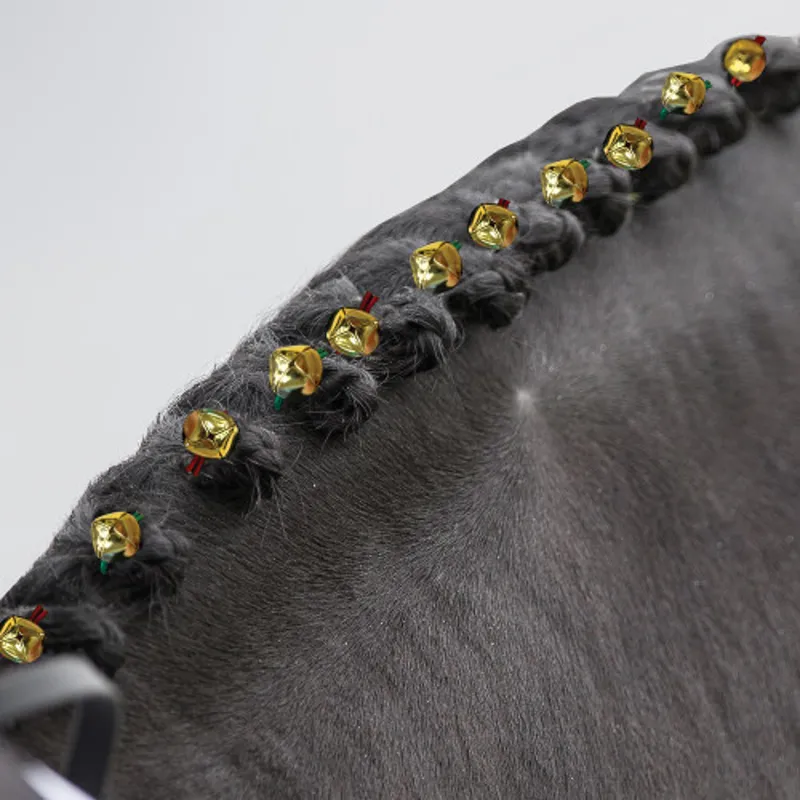 Equetech Christmas Sleigh Bells Plaiting Bands-1