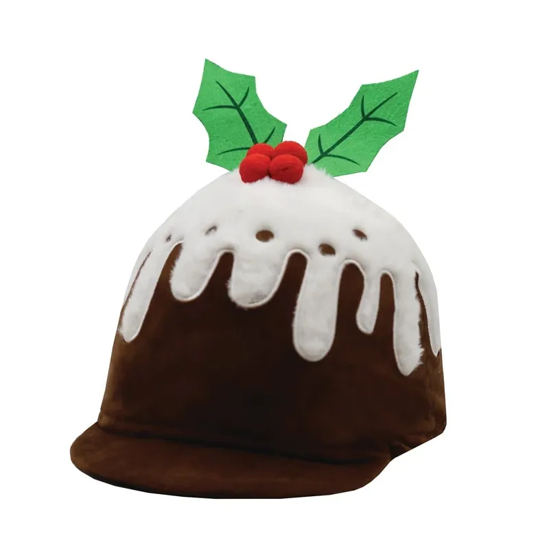 Equetech Christmas Plum Pudding Hat Silk - Brown and White