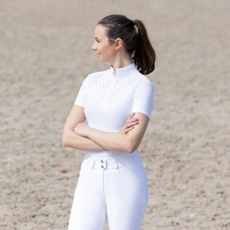 Coldstream Ledmore Diamante Breeches Ladies in White-6