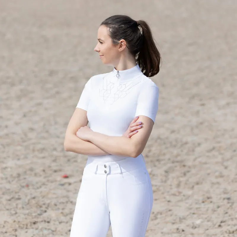 Coldstream Ledmore Diamante Breeches Ladies in White-5