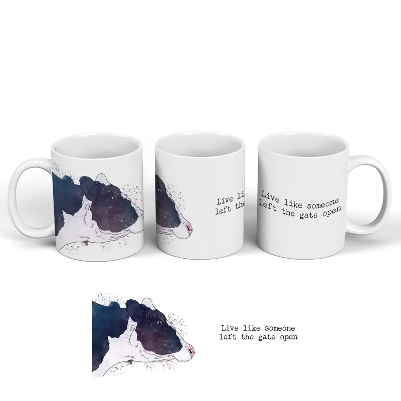 Platinum Cow Gate Open Ceramic Classic Mug