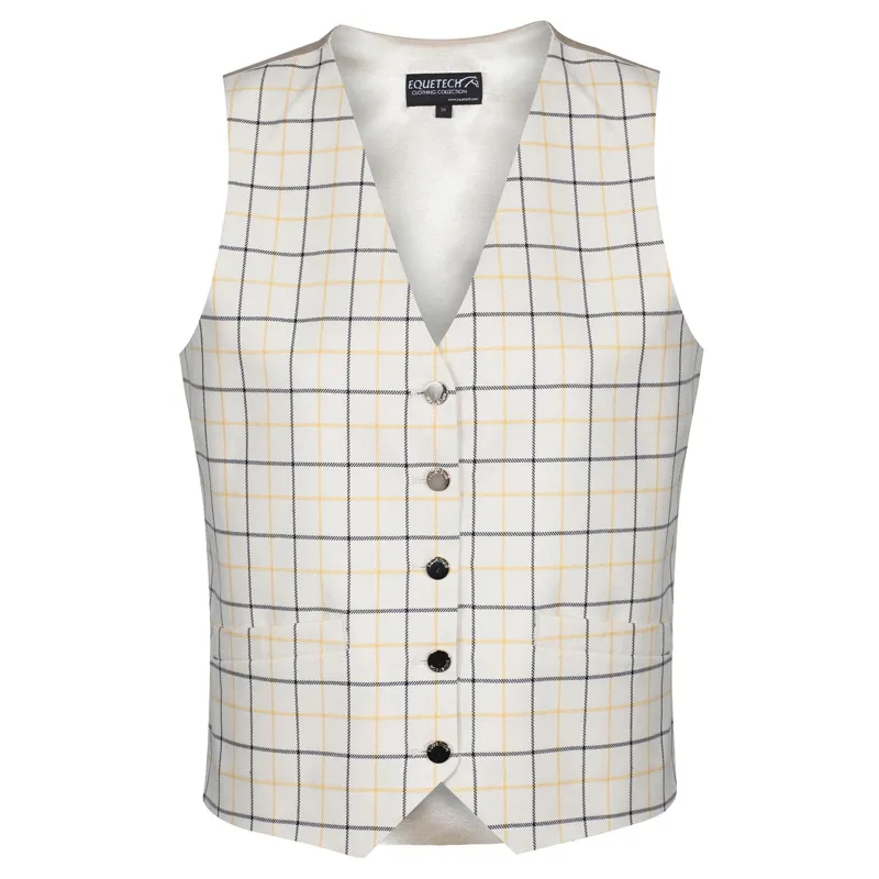 Equetech Tattersall Waistcoat in Yellow/Black Check