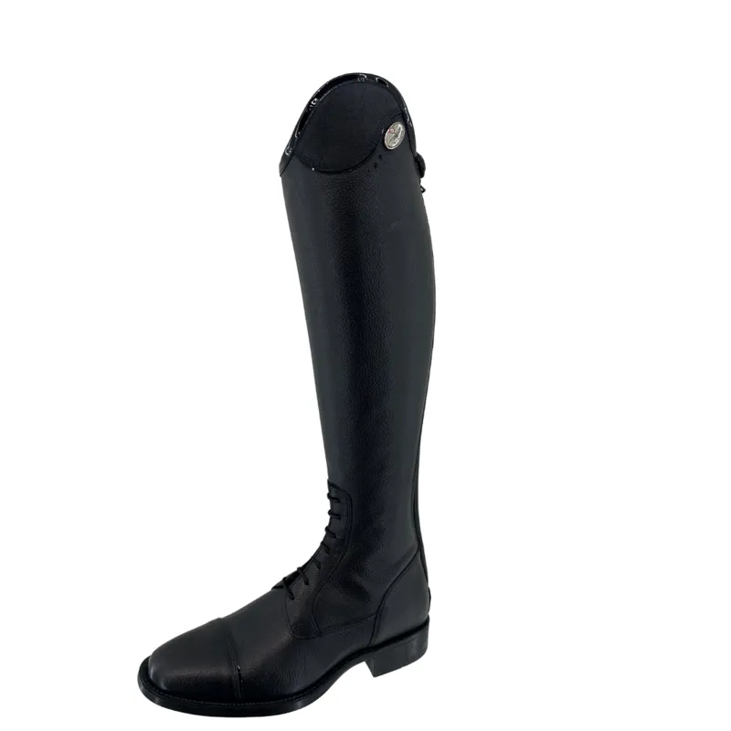 DeNiro Salentino Tall Riding Boot in Glitter Black