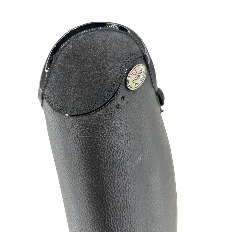 De Niro Salentino Tall Riding Boots in Glitter Black-2