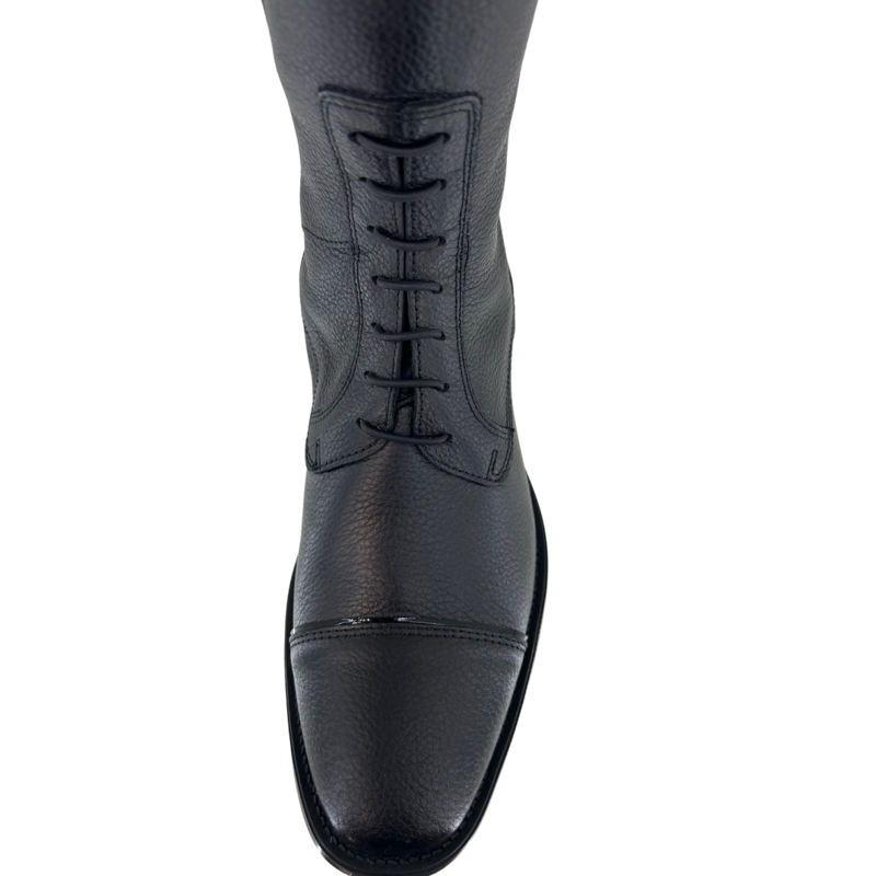 De Niro Salentino Tall Riding Boots in Glitter Black-4