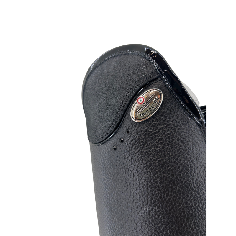 De Niro Salentino Tall Riding Boots in Glitter Black-6