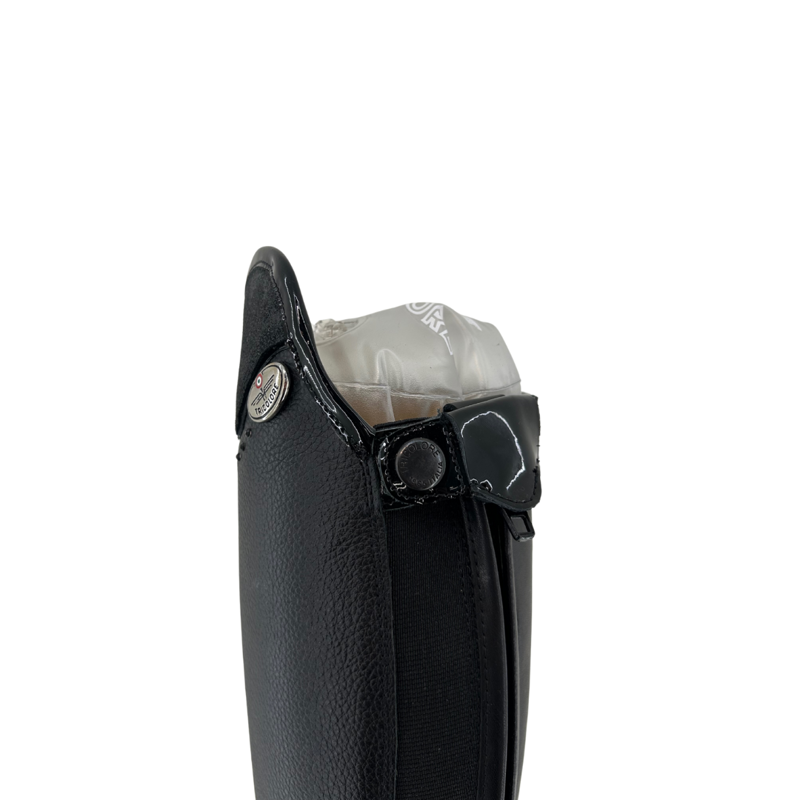 De Niro Salentino Tall Riding Boots in Glitter Black-7