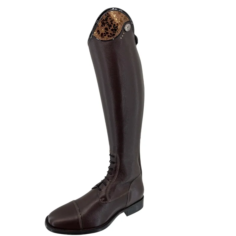DeNiro Salentino Tall Riding Boots in Ice Bronzo