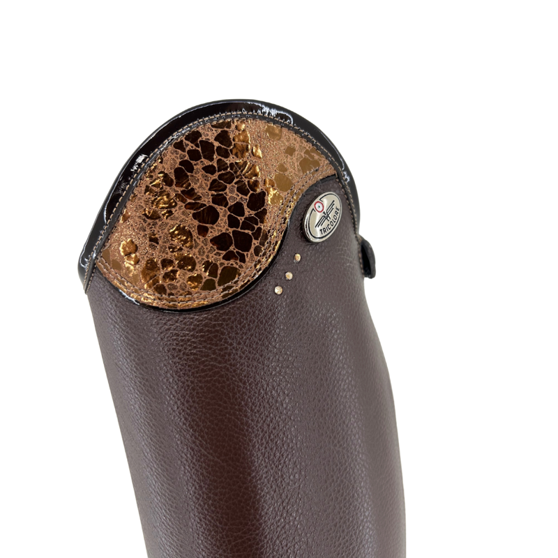 De Niro Salentino Tall Riding Boots in Ice Bronzo-2