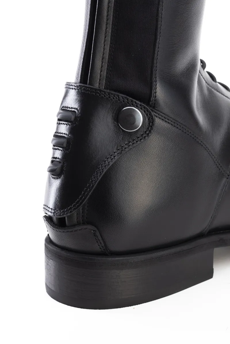 DeNiro Italo Laced Tall Riding Boots Short Height in Black-7