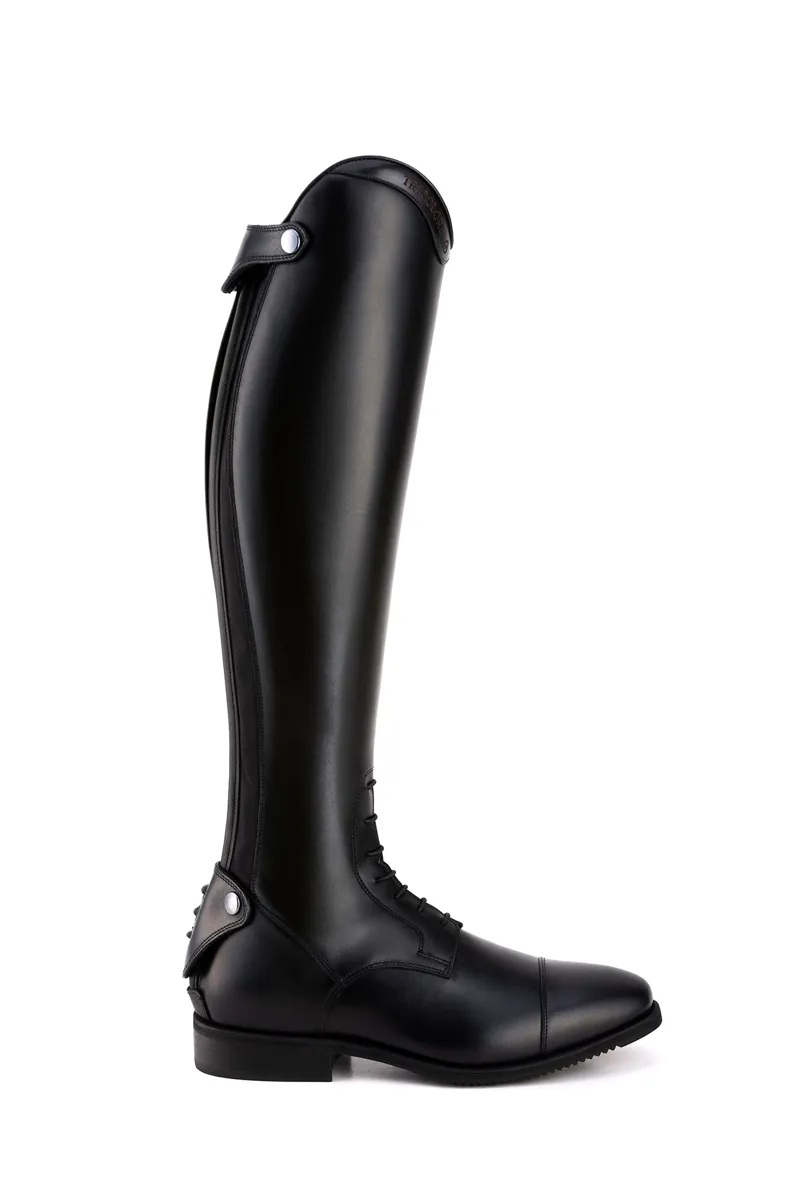 DeNiro Italo Laced Tall Riding Boots Short Height in Black-3