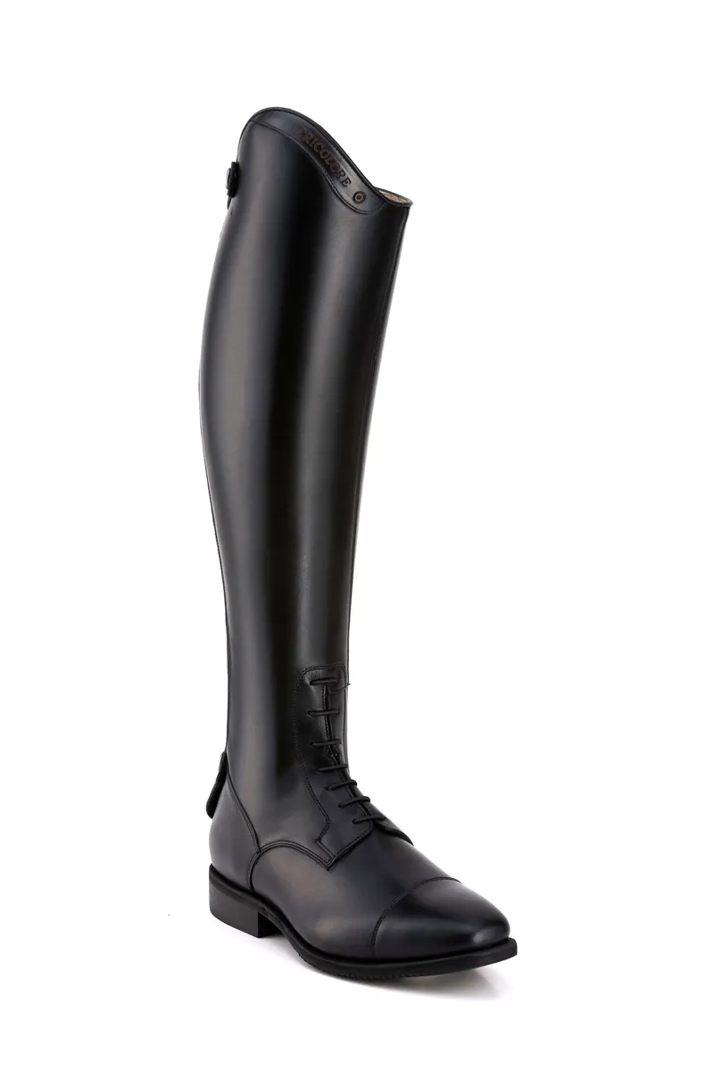 DeNiro Italo Laced Tall Riding Boots Short Height in Black