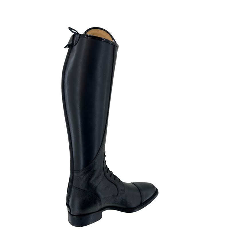 De Niro Salentino Tall Riding Boots in Lucidi Black-4