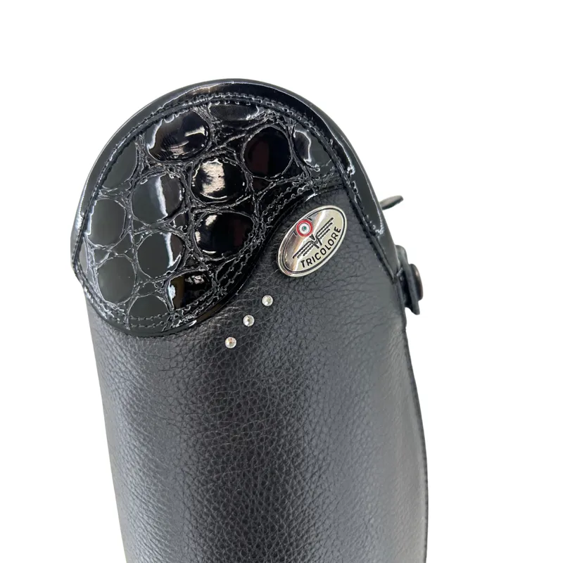 DeNiro Salentino Tall Riding Boots in Lucidi Black-1