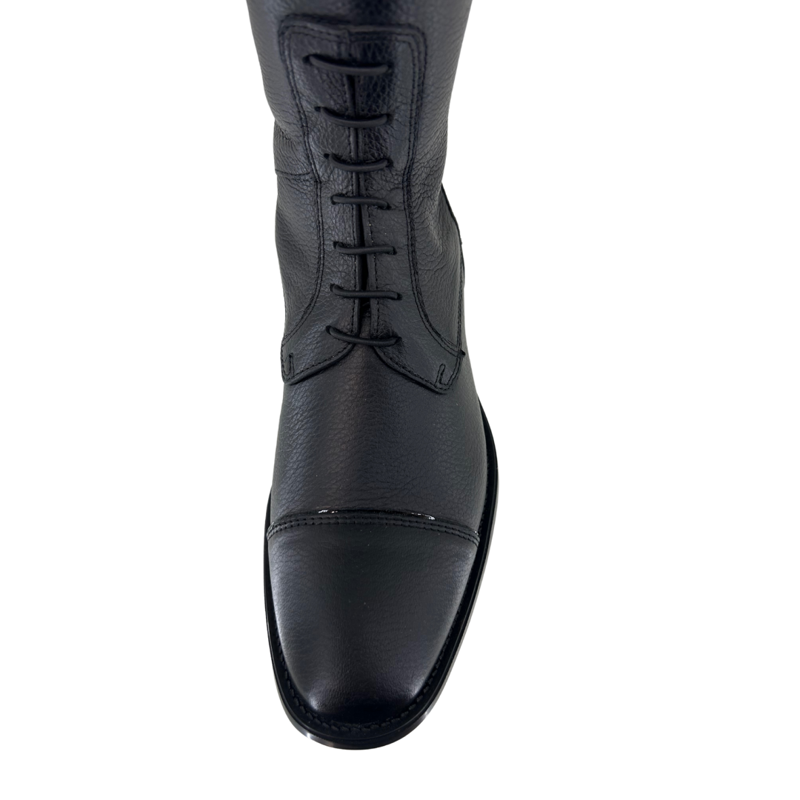 De Niro Salentino Tall Riding Boots in Lucidi Black-7