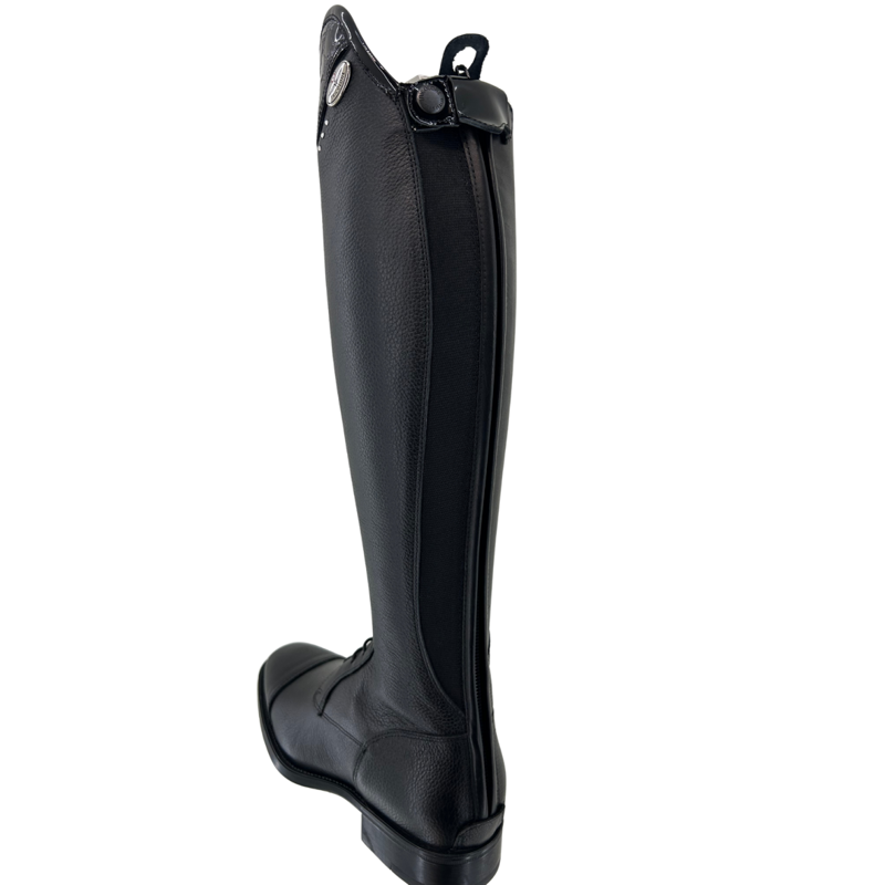De Niro Salentino Tall Riding Boots in Lucidi Black-3