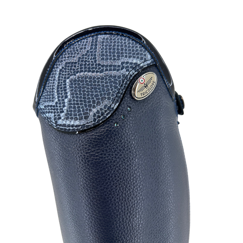De Niro Salentino Tall Riding Boots in Regal Skye Blue-6