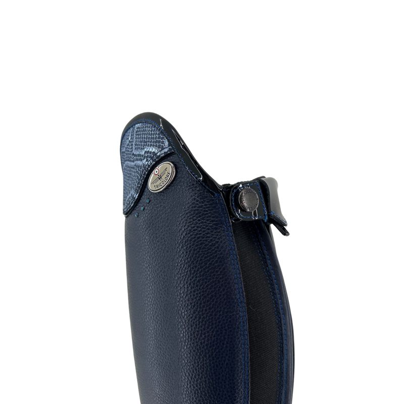 De Niro Salentino Tall Riding Boots in Regal Skye Blue-7