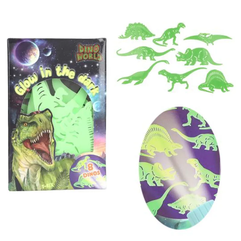 Dino World Glow in the Dark Stickers