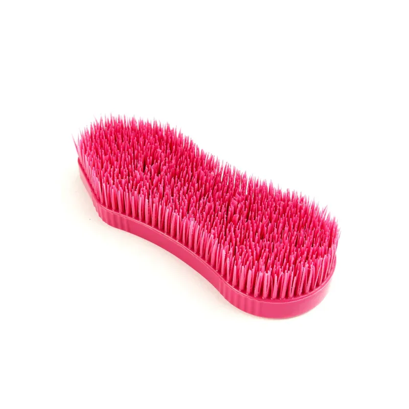 Shires EZI-GROOM Detangler Brush in Pink-1