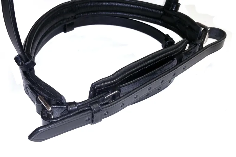 Ascot by Dever Comfort Dressage Bridle in Black -3