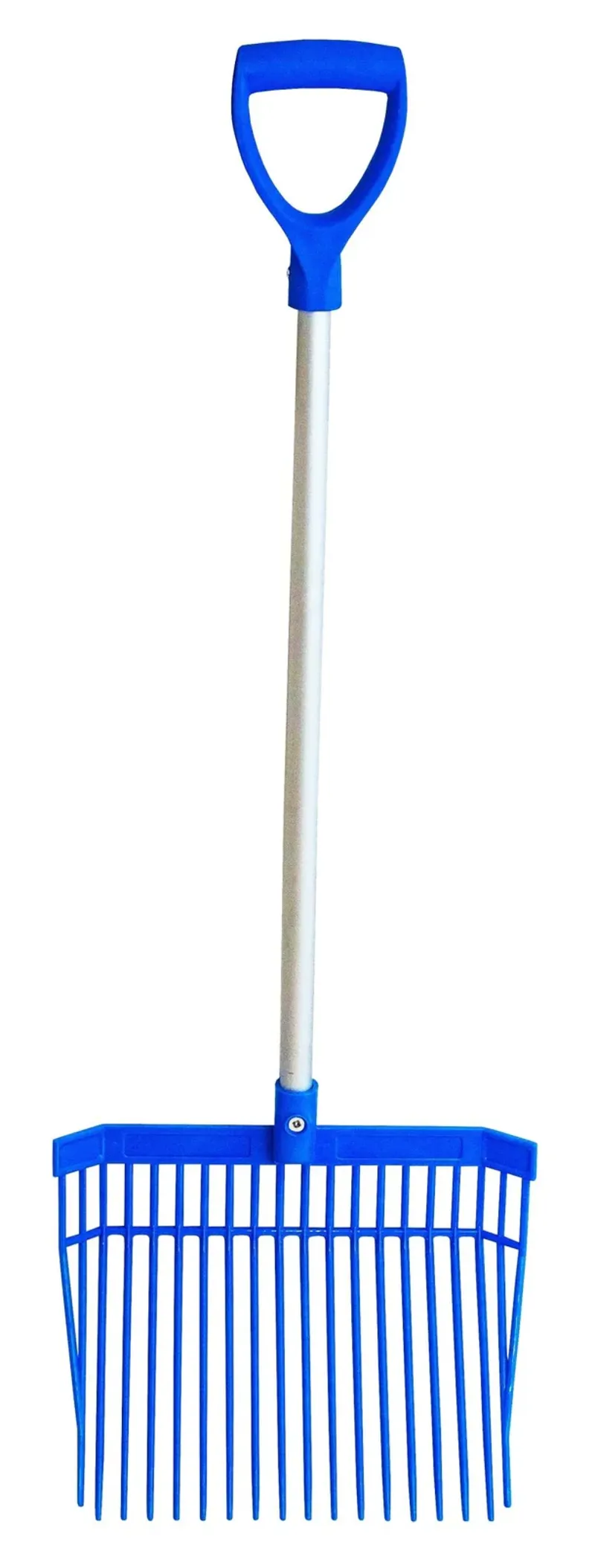 Red Gorilla Short Bedding Fork with D Handle in Blue