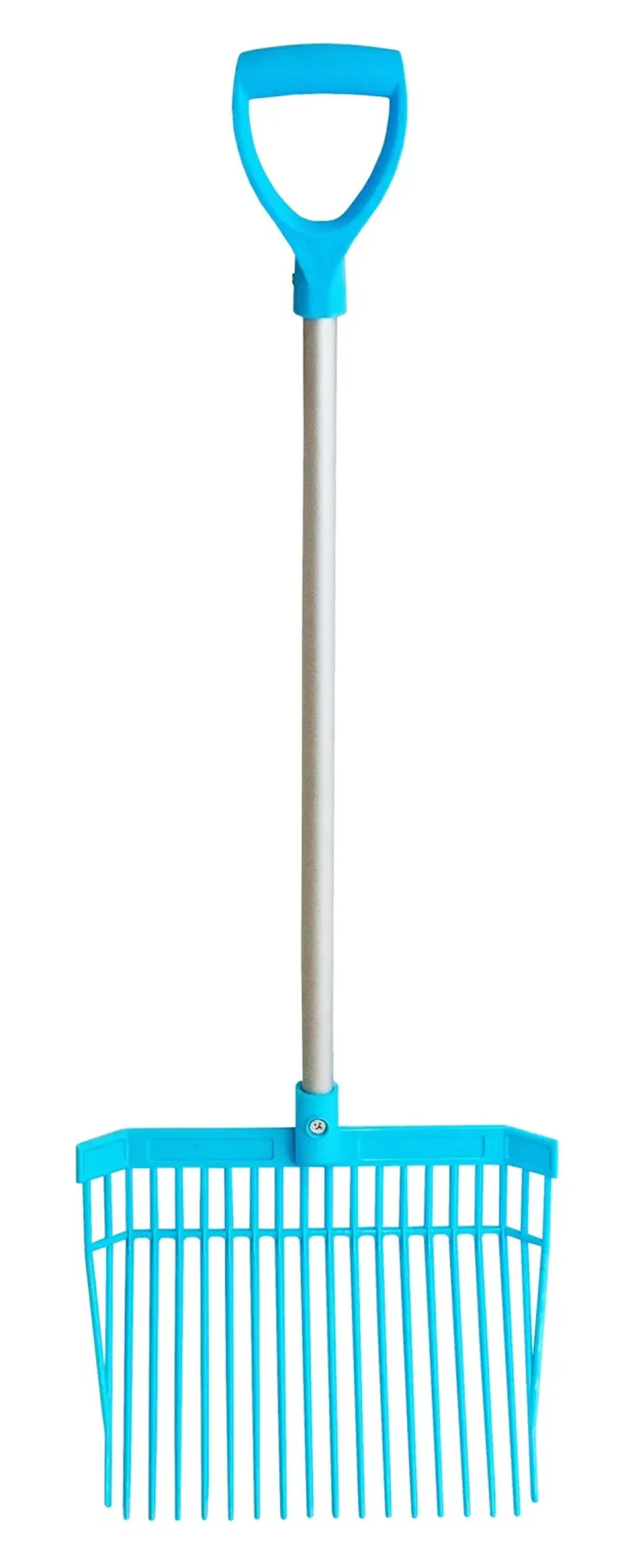Red Gorilla PC Short Bedding Fork with D Handle in Sky Blue