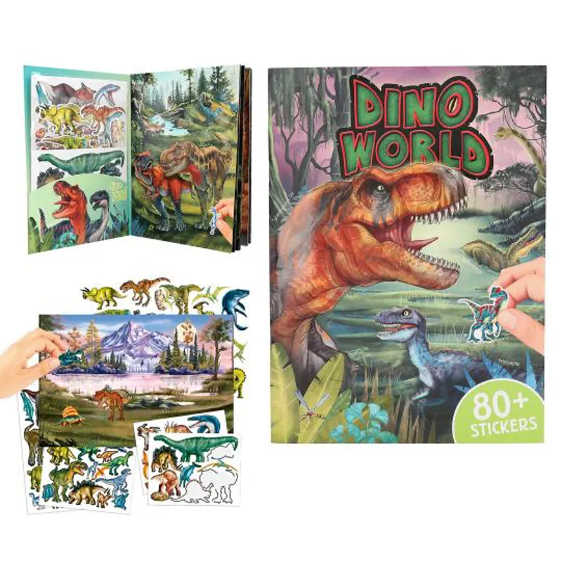 Dino World Sticker Book with Puffy Stickers
