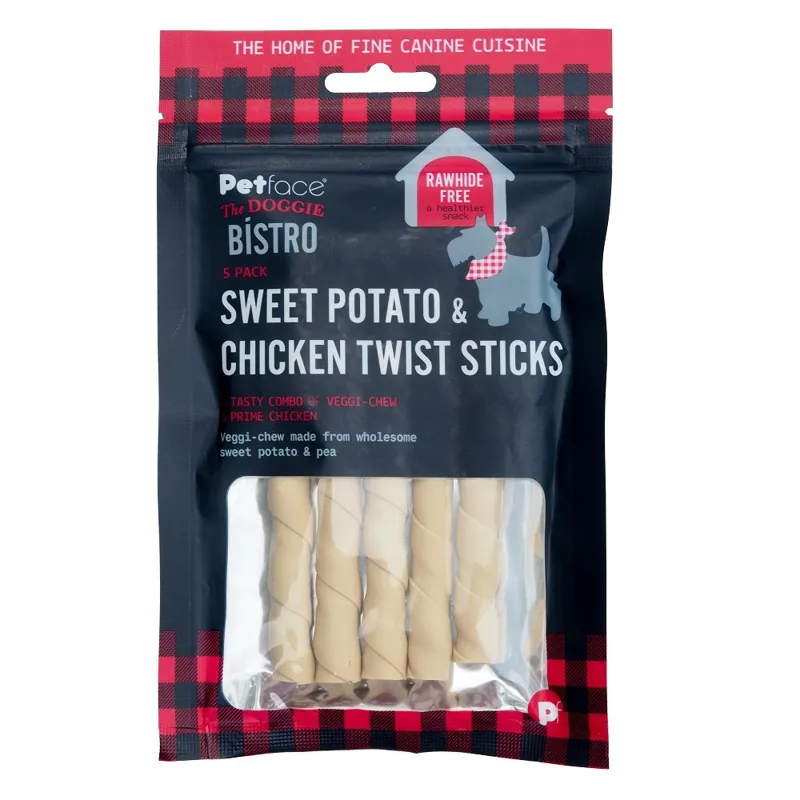 Doggie Bistro Sweet Potato and Chicken Twist Sticks Dog Treats