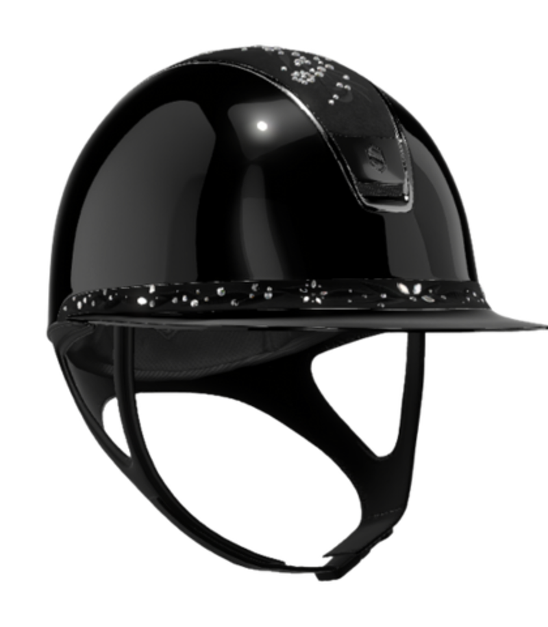 Samshield Miss 2.0 Glossy Black with Flower Swarovski Jewellery Majestic Black