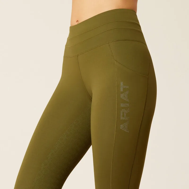 Ariat Eos 2.0 Full Seat Riding Tights Ladies in Winter Moss-2