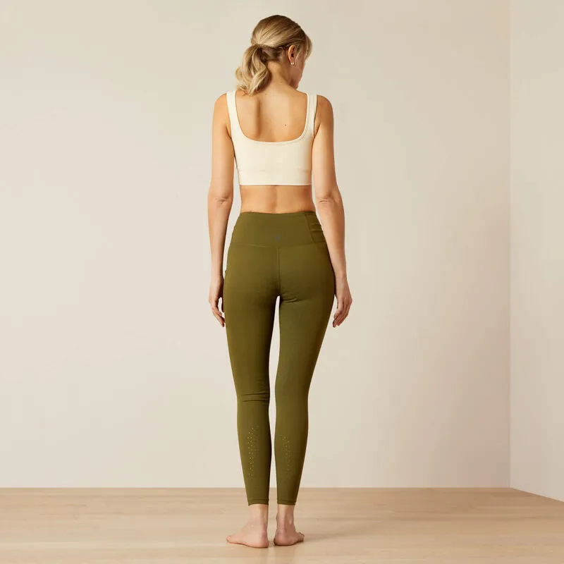 Ariat Eos 2.0 Full Seat Riding Tights Ladies in Winter Moss-3