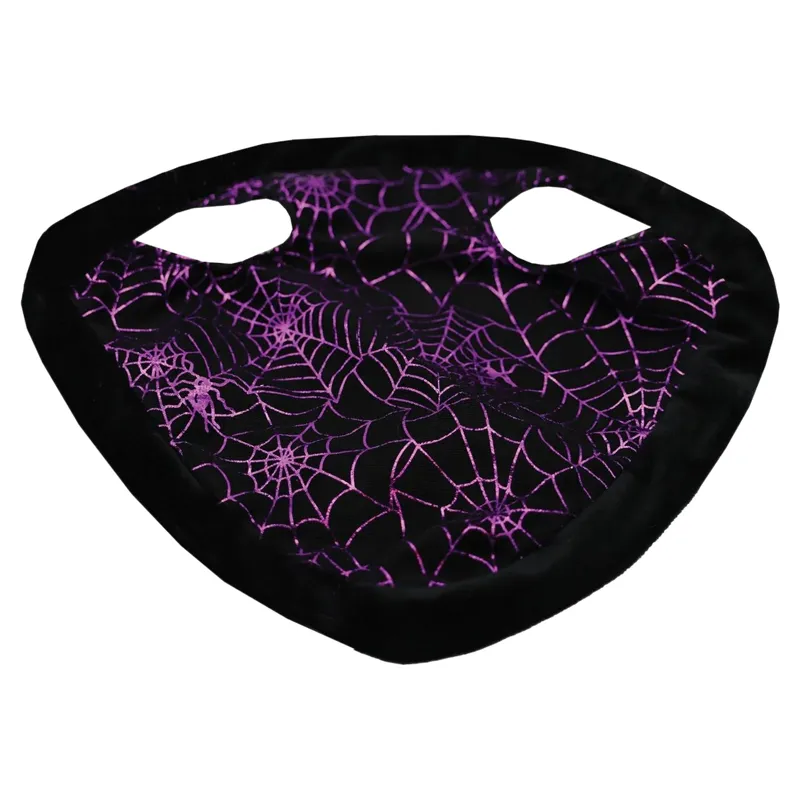 Equetech Cobweb Spider Halloween Horse Hat - Black/Purple