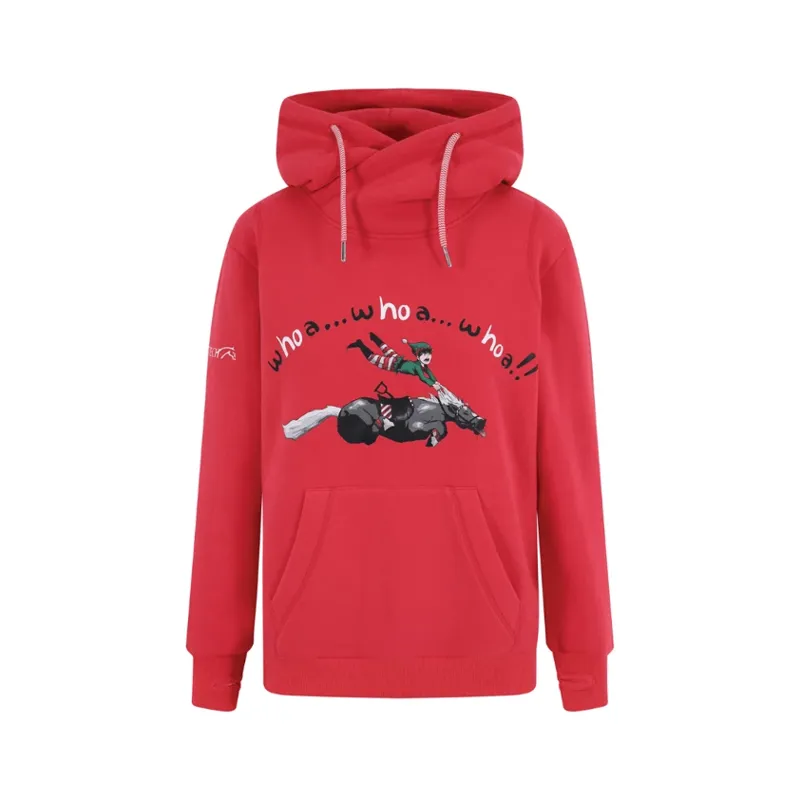 Equetech Whoa! Horsey Christmas Hoodie Juniors in Red