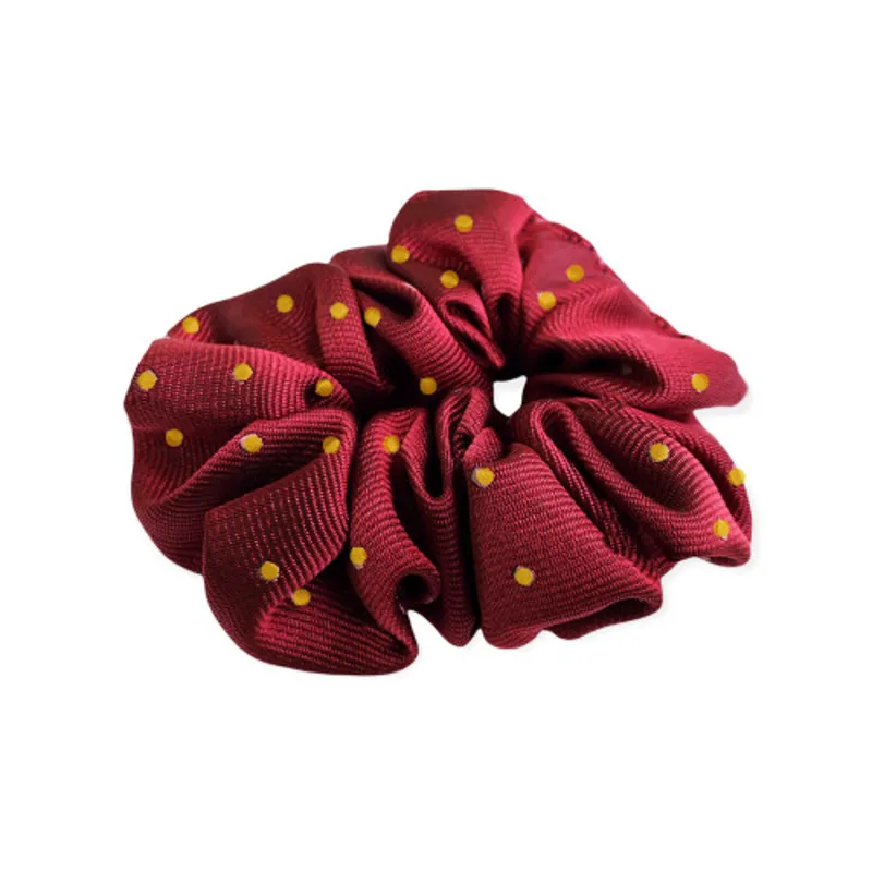Equetech Hair Scrunchie in Burgundy and Canary