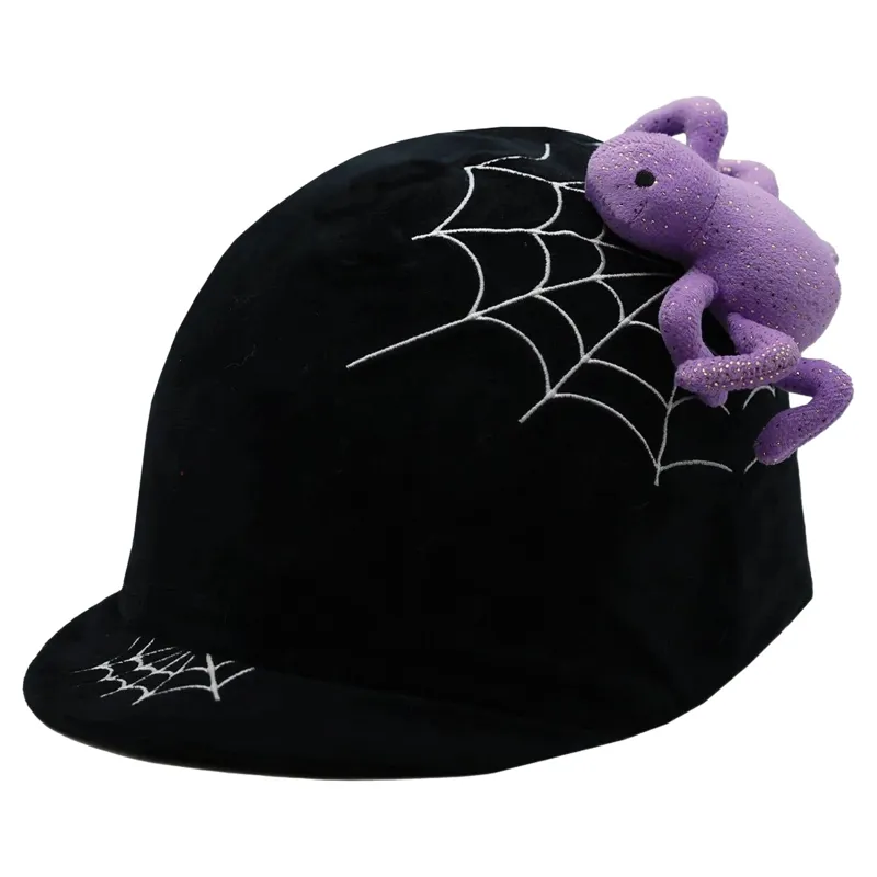 Equetech Spider Halloween Hat Silk - Black and Purple