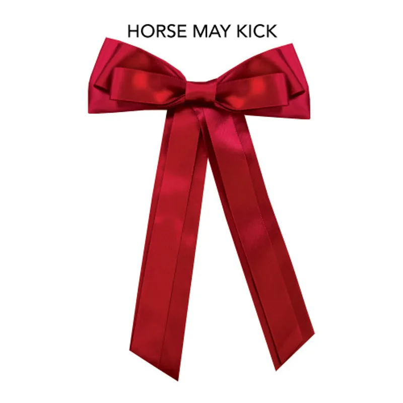 Equetech Horse Competition Warning Tail Ribbon in Red