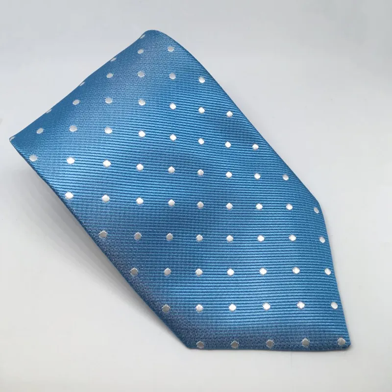 Equetech Junior Polka Dot Tie in Light Blue/White