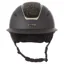 Evoke Callisto Wide Peak Riding Hat in Black with Gold Crystals