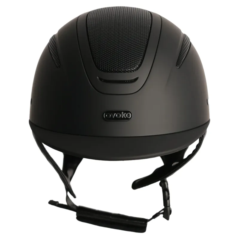 Evoke Elara Classic Peak Riding Helmet in Midnight Black Matt