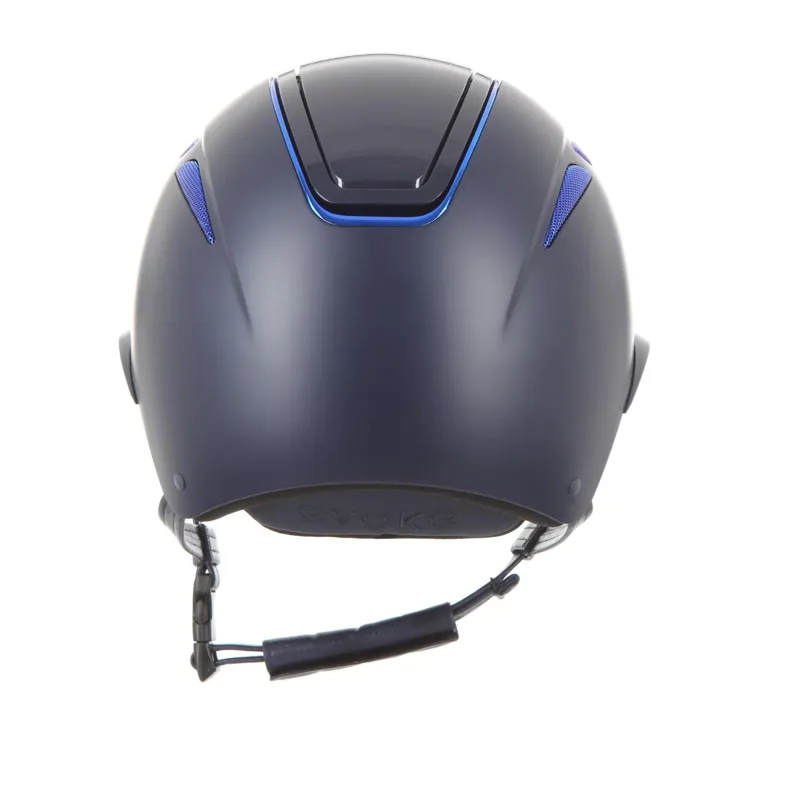 evoke Callisto Wide Peak Galaxy Riding Hat in Navy-2