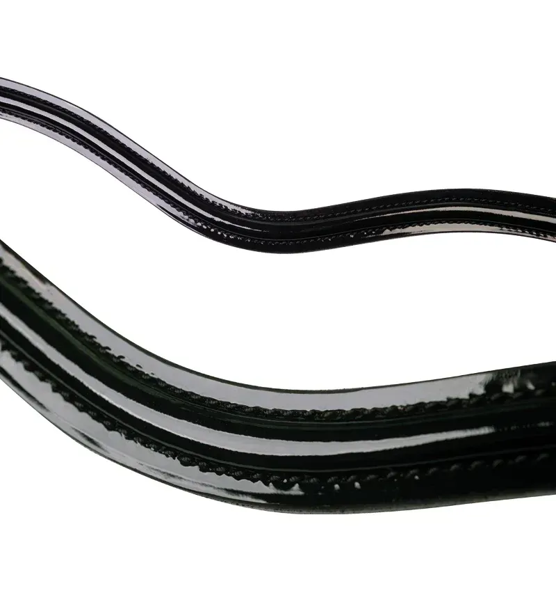 Fairfax Complete Snaffle Bridle with Patent Cavesson Noseband in Black-2
