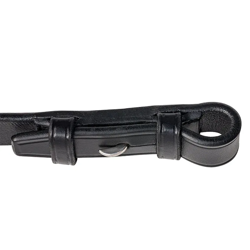 Fairfax Continental Rubber Reins in Black-1