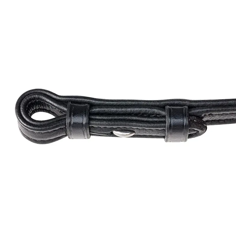 Fairfax Continental Rubber Lined Dressage Reins in Black-3